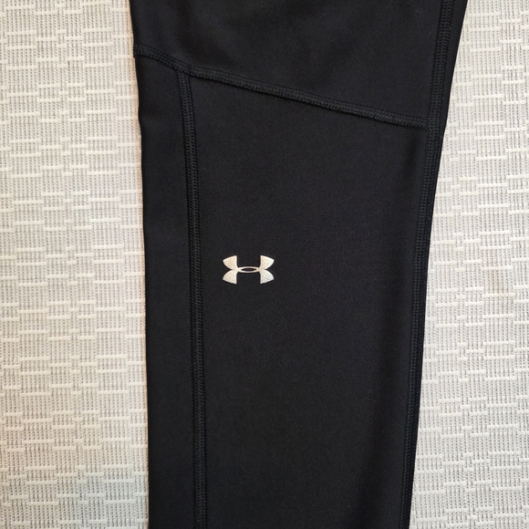 Under Armour HeatGear Cropped Leggings, Black, Size Small - Picture 3 of 3